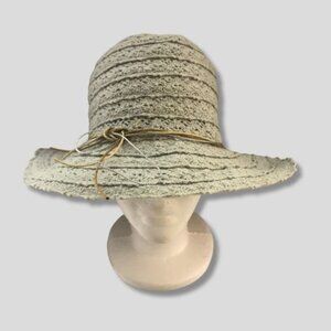 D&Y Lace Bucket Sun Hat Crocheted Light Aqua One Size